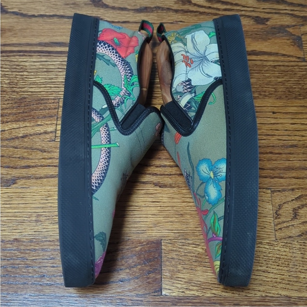 Gucci Men's Floral Slip-On Shoes - Multicolor